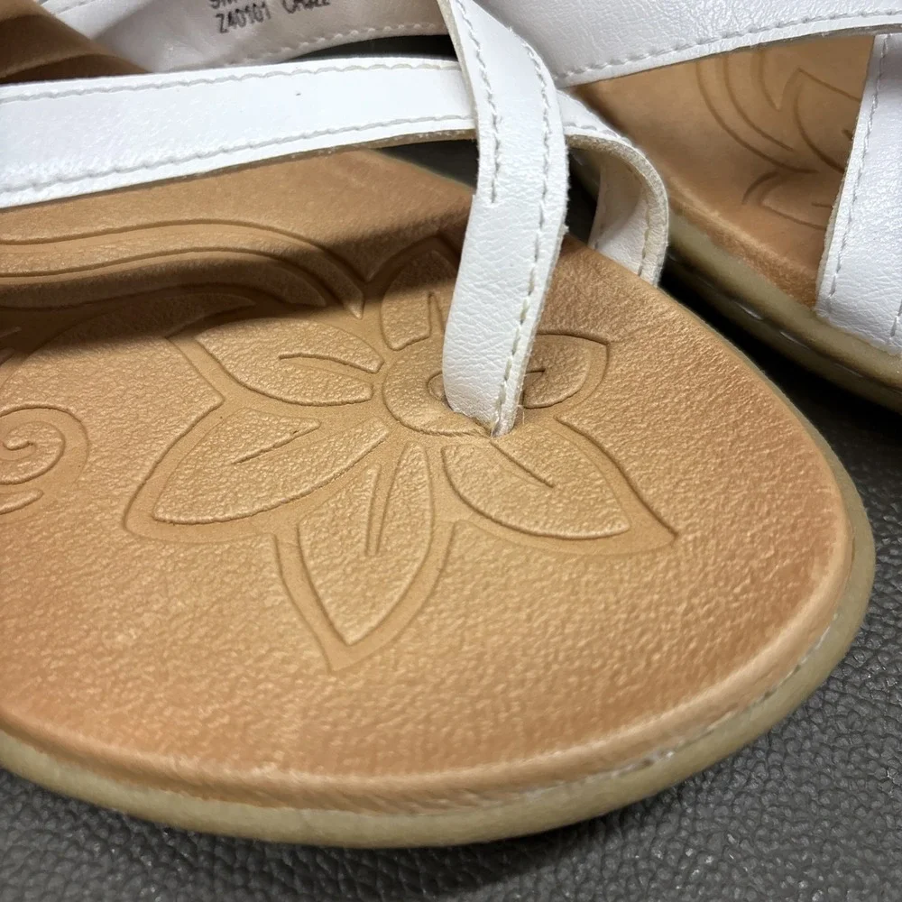 BOC Born  Size9m Womens Sandals White Strappy Shoes Z40101-CHJ22